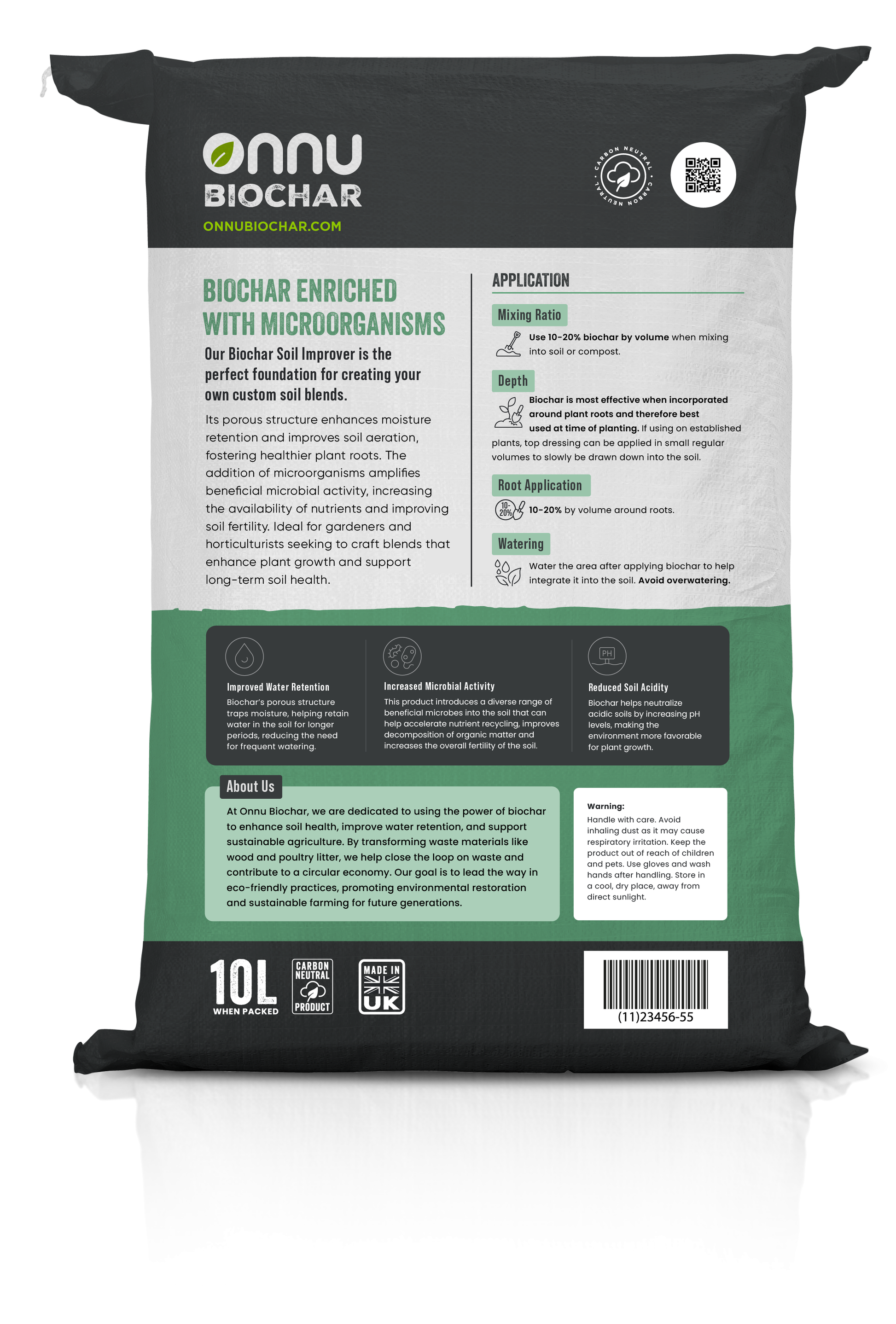 Biochar soil improver product front