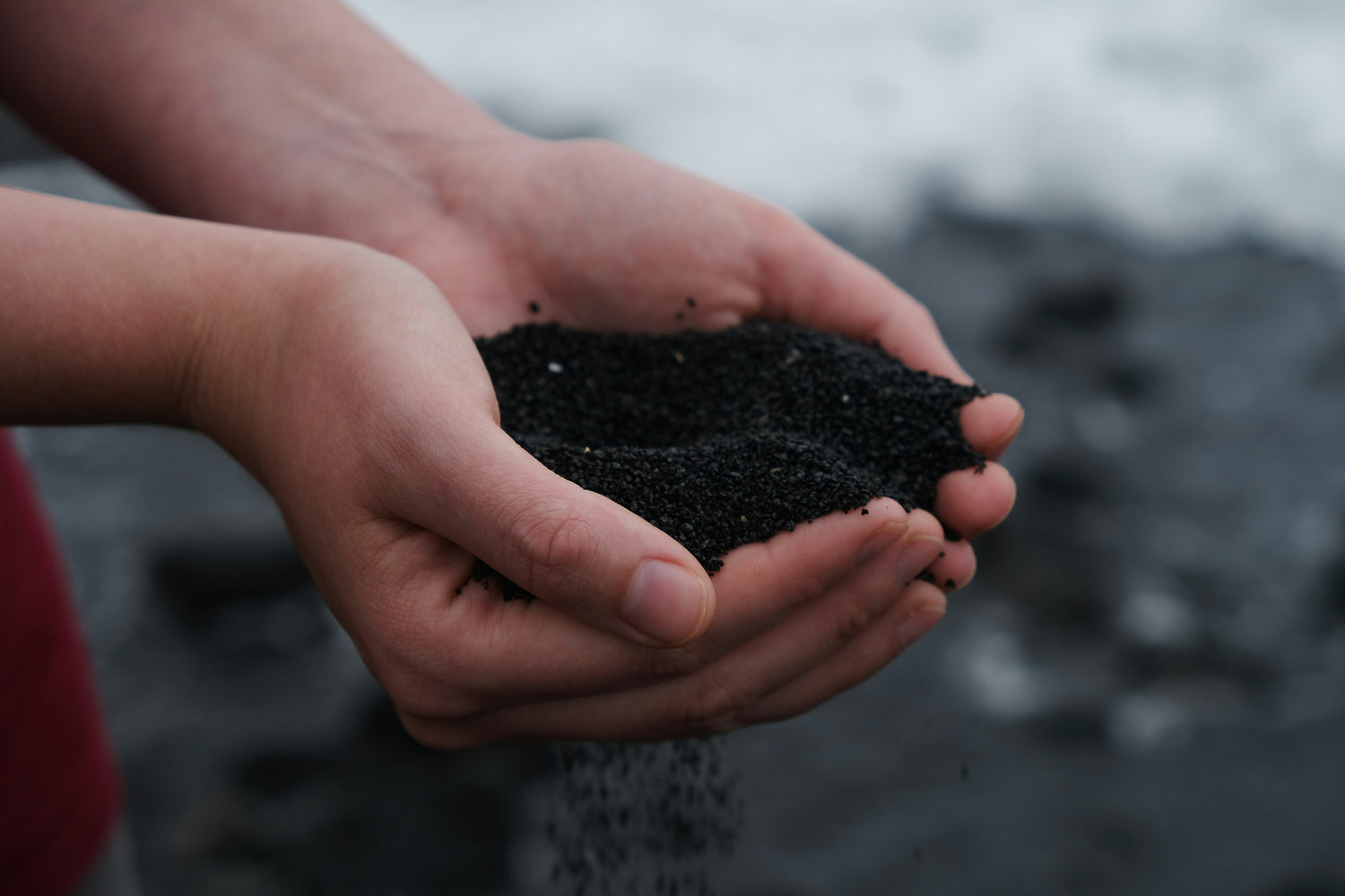 soil held in palms